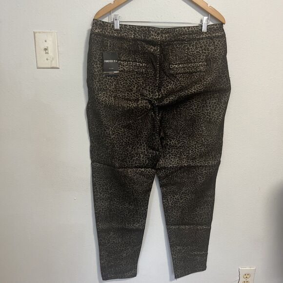 Forever‎ 21 Pants Women's Plus 2X Long Woven Stretch Snake Animal Print - Picture 4 of 10